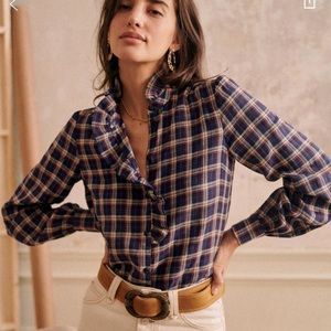 NWT Sezane Chloe Shirt size US 4
